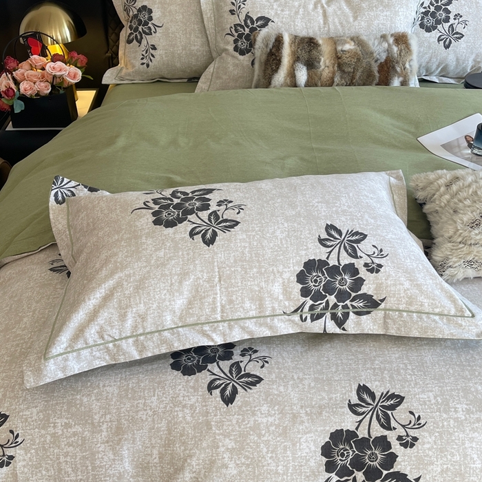 91家纺网 家纺一手货源 找家纺 莱豫家纺 2025新款全棉100%纯棉加厚磨毛四件套 薇薇安