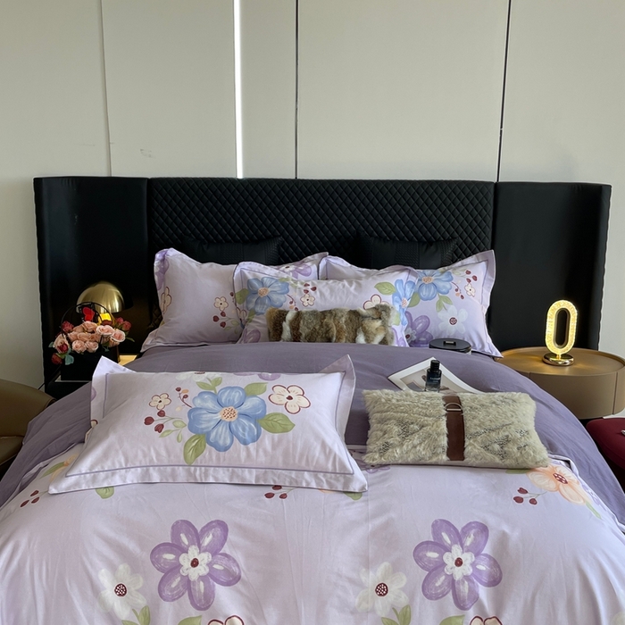 91家纺网 家纺一手货源 找家纺 莱豫家纺 2025新款全棉100%纯棉加厚磨毛四件套 花之盛宴