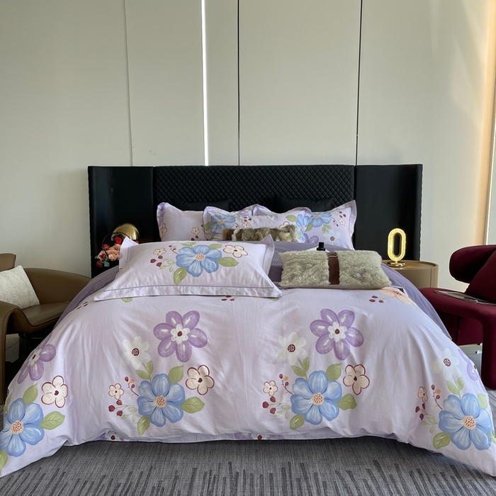 91家纺网 家纺一手货源 找家纺 莱豫家纺 2025新款全棉100%纯棉加厚磨毛四件套 花之盛宴