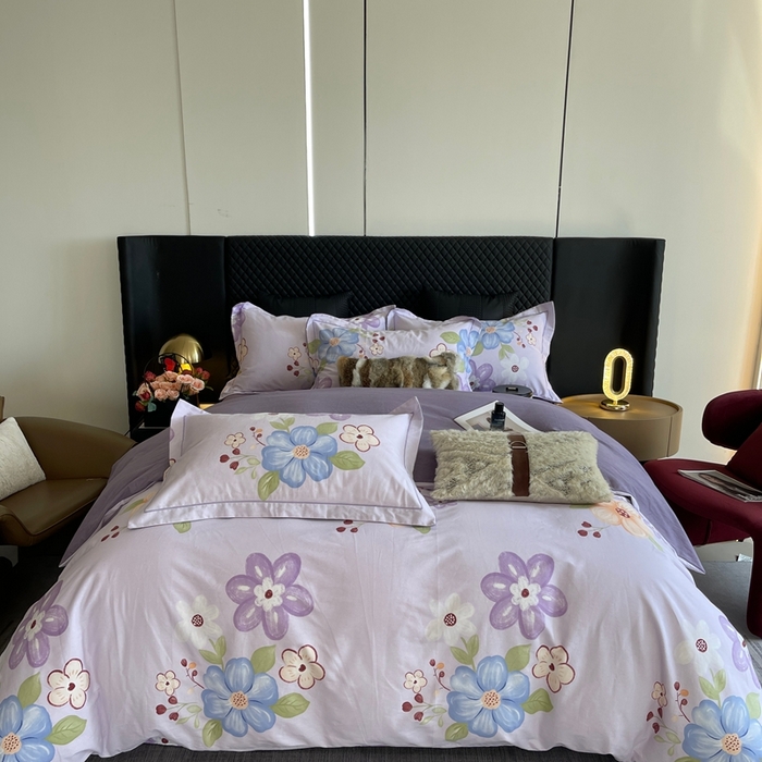 莱豫家纺 2025新款全棉100%纯棉加厚磨毛四件套 花之盛宴