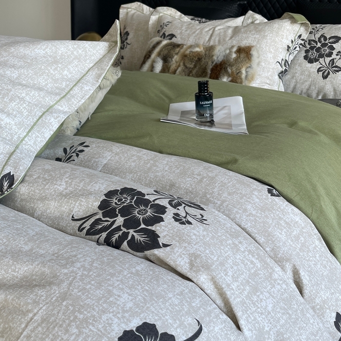 91家纺网 家纺一手货源 找家纺 莱豫家纺 2025新款全棉100%纯棉加厚磨毛四件套 薇薇安