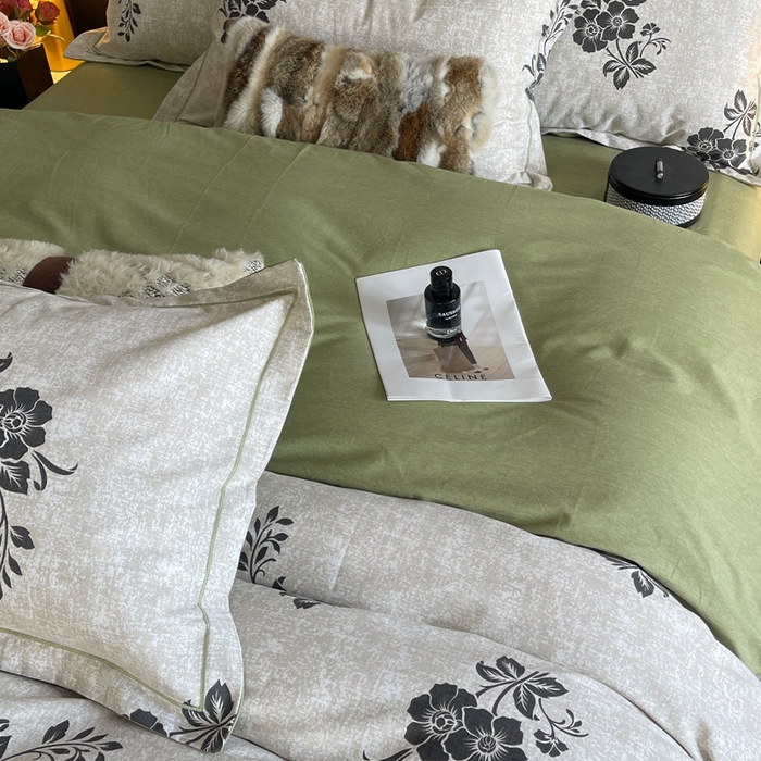 91家纺网 家纺一手货源 找家纺 莱豫家纺 2025新款全棉100%纯棉加厚磨毛四件套 薇薇安