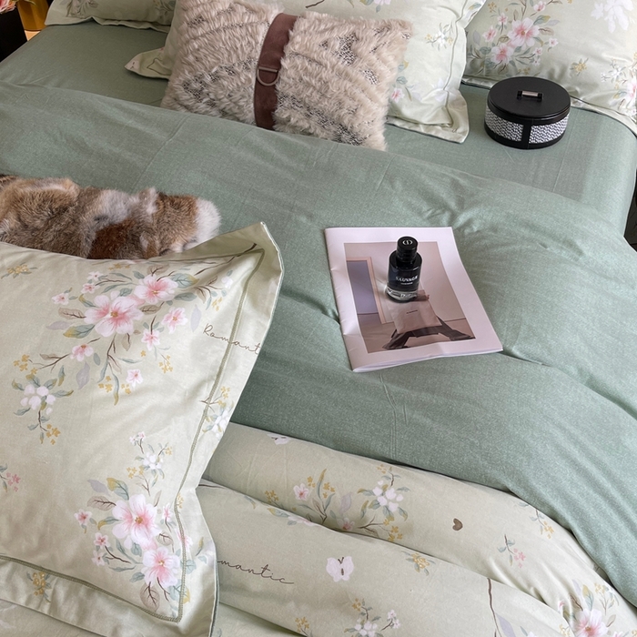 91家纺网 家纺一手货源 找家纺 莱豫家纺 2025新款全棉100%纯棉加厚磨毛四件套 露茜