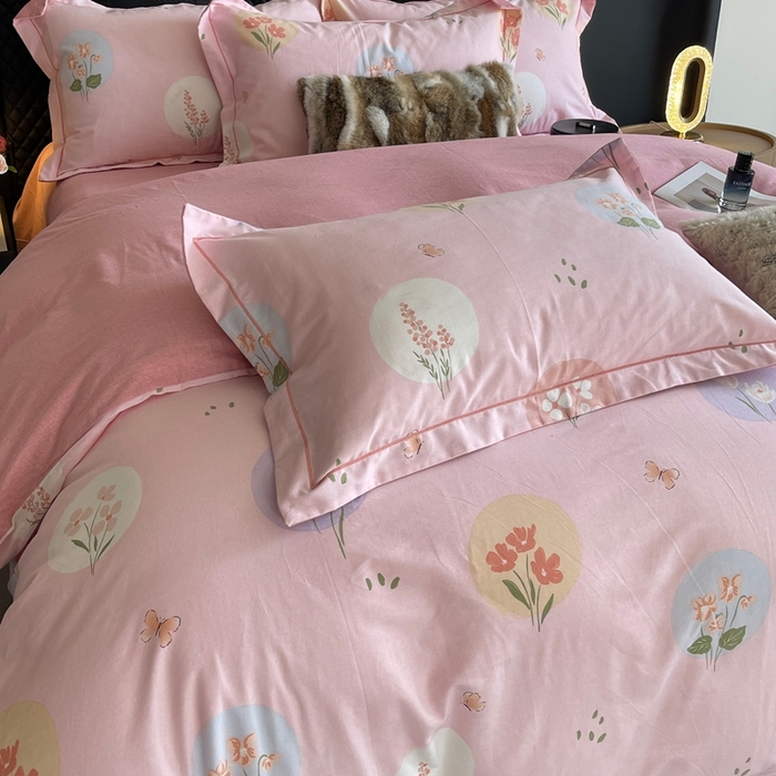 91家纺网 家纺一手货源 找家纺 莱豫家纺 2025新款全棉100%纯棉加厚磨毛四件套 向云端