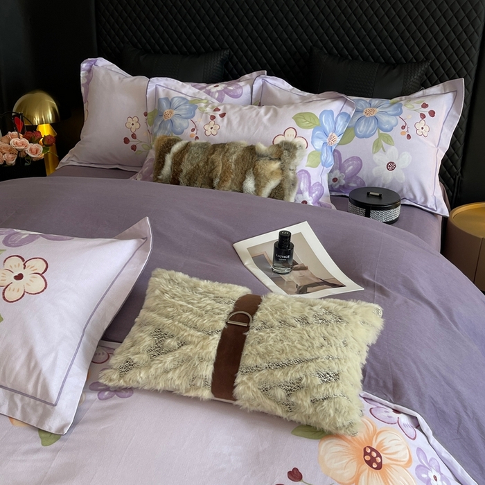 91家纺网 家纺一手货源 找家纺 莱豫家纺 2025新款全棉100%纯棉加厚磨毛四件套 花之盛宴