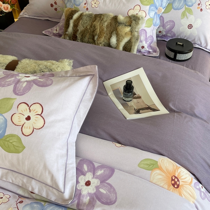 91家纺网 家纺一手货源 找家纺 莱豫家纺 2025新款全棉100%纯棉加厚磨毛四件套 花之盛宴