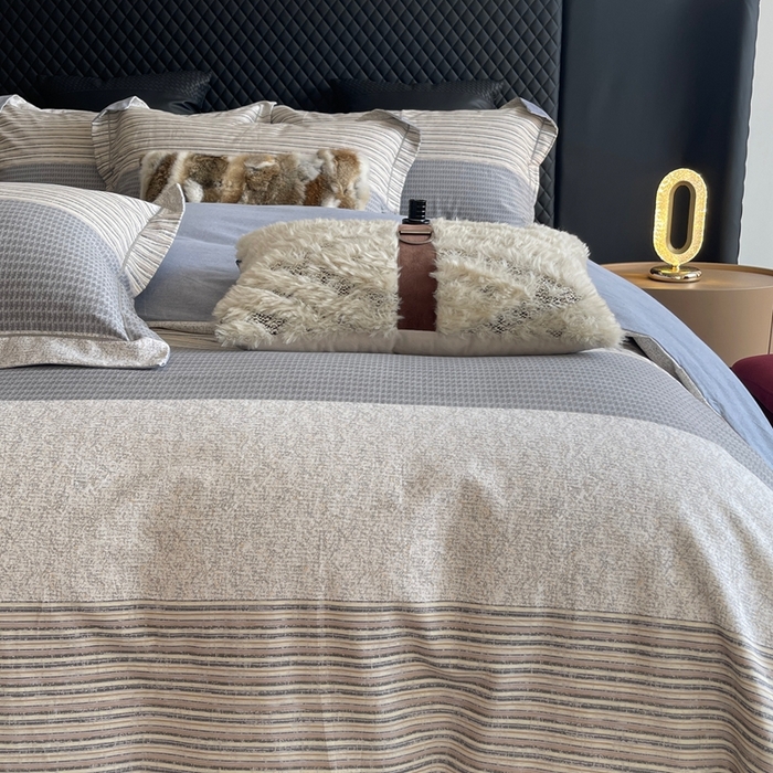 91家纺网 家纺一手货源 找家纺 莱豫家纺 2025新款全棉100%纯棉加厚磨毛四件套 亚马逊咖