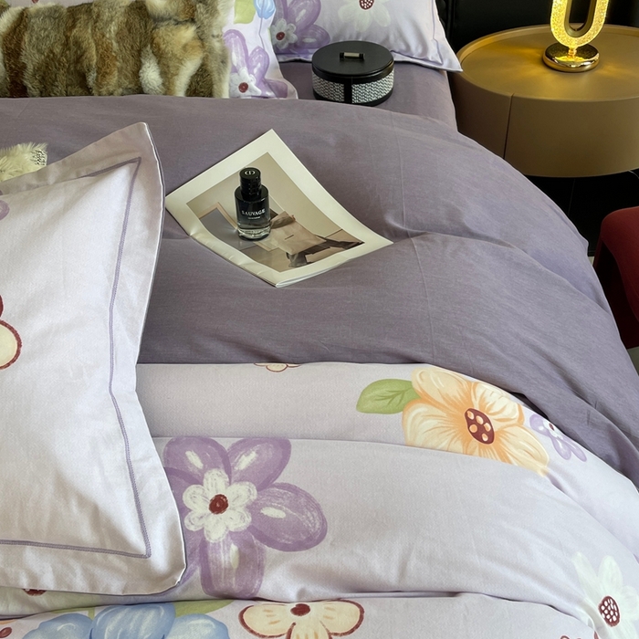 91家纺网 家纺一手货源 找家纺 莱豫家纺 2025新款全棉100%纯棉加厚磨毛四件套 花之盛宴