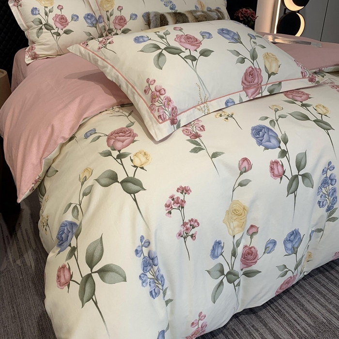 91家纺网 家纺一手货源 找家纺 莱豫家纺 2025新款全棉100%纯棉加厚磨毛四件套 香榭丽