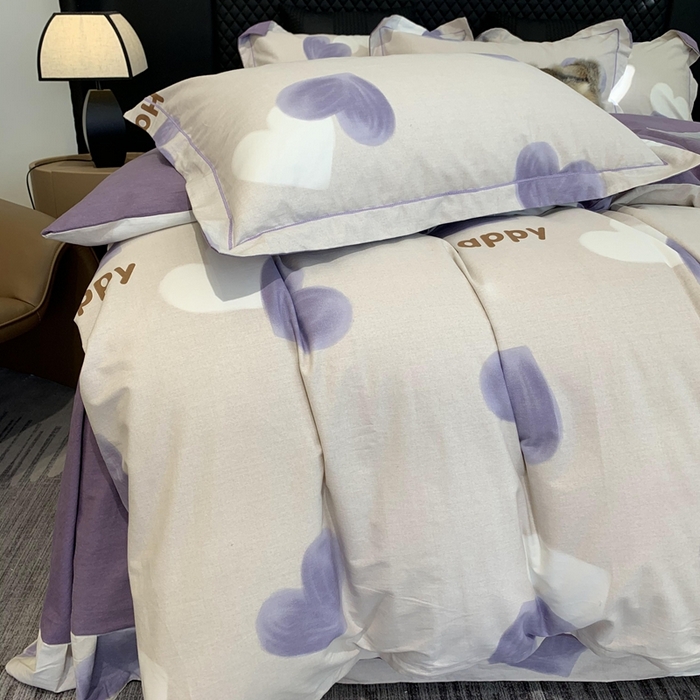 91家纺网 家纺一手货源 找家纺 莱豫家纺 2025新款全棉100%纯棉加厚磨毛四件套 乐语生活