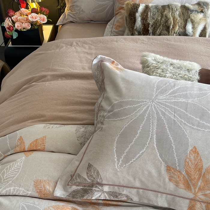 91家纺网 家纺一手货源 找家纺 莱豫家纺 2025新款全棉100%纯棉加厚磨毛四件套 香山红叶