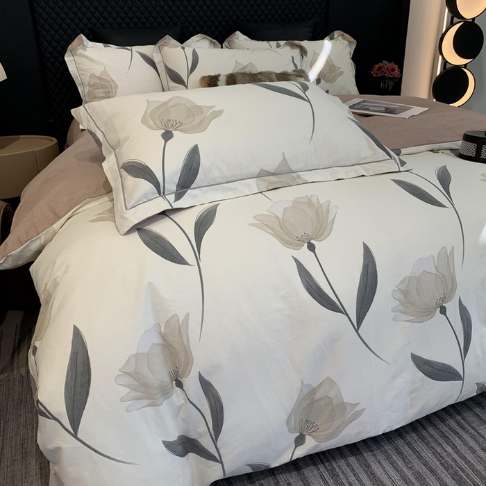 91家纺网 家纺一手货源 找家纺 莱豫家纺 2025新款全棉100%纯棉加厚磨毛四件套 花韵倾城