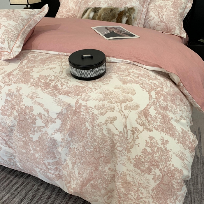 91家纺网 家纺一手货源 找家纺 莱豫家纺 2025新款全棉100%纯棉加厚磨毛四件套 沁语繁花