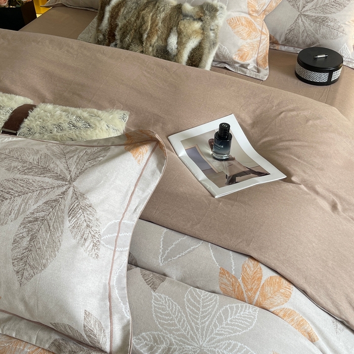 91家纺网 家纺一手货源 找家纺 莱豫家纺 2025新款全棉100%纯棉加厚磨毛四件套 香山红叶