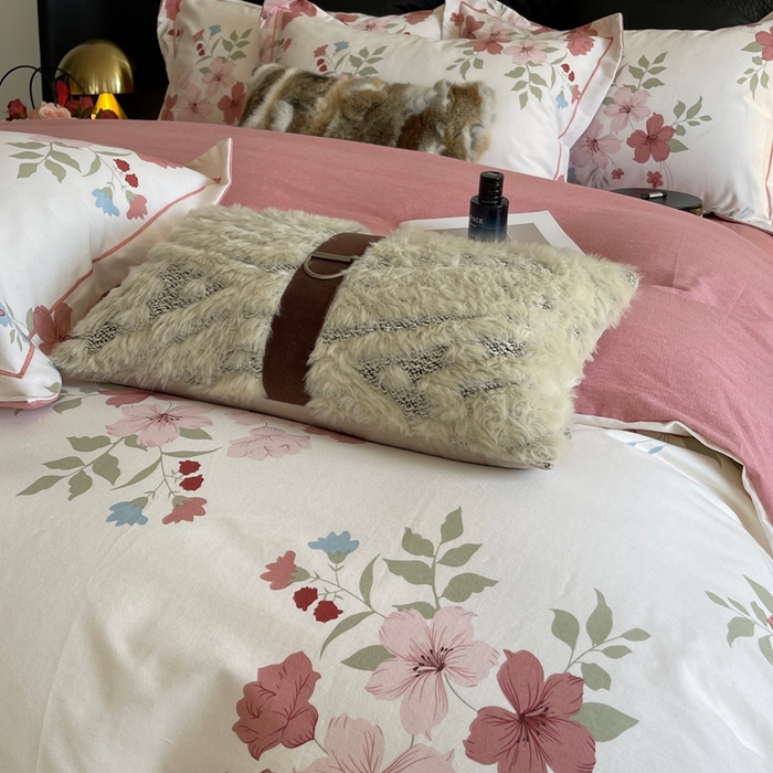 91家纺网 家纺一手货源 找家纺 莱豫家纺 2025新款全棉100%纯棉加厚磨毛四件套 雾里看花