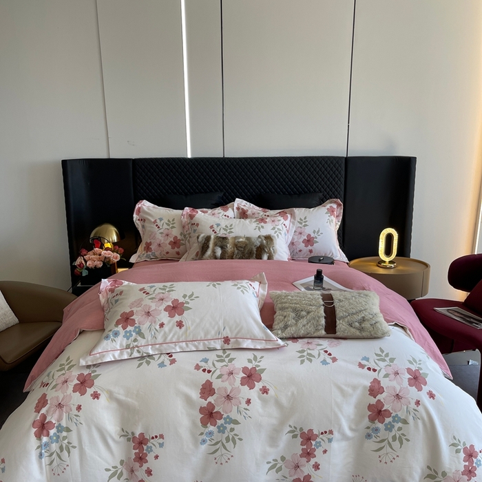 莱豫家纺 2025新款全棉100%纯棉加厚磨毛四件套 雾里看花