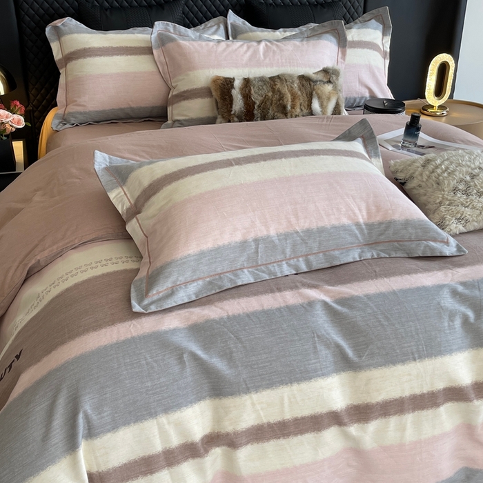 91家纺网 家纺一手货源 找家纺 莱豫家纺 2025新款全棉100%纯棉加厚磨毛四件套 信条主义粉