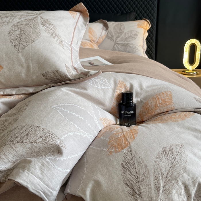 91家纺网 家纺一手货源 找家纺 莱豫家纺 2025新款全棉100%纯棉加厚磨毛四件套 香山红叶