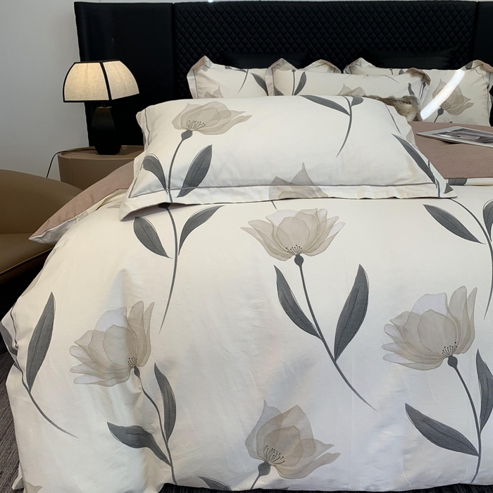 91家纺网 家纺一手货源 找家纺 莱豫家纺 2025新款全棉100%纯棉加厚磨毛四件套 花韵倾城