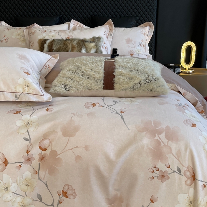 91家纺网 家纺一手货源 找家纺 莱豫家纺 2025新款全棉100%纯棉加厚磨毛四件套 云雨轩