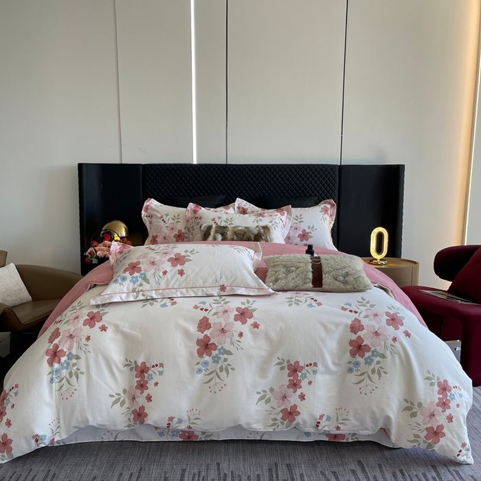 91家纺网 家纺一手货源 找家纺 莱豫家纺 2025新款全棉100%纯棉加厚磨毛四件套 雾里看花