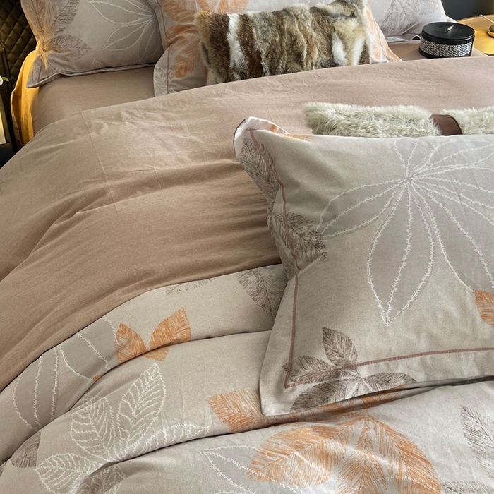 91家纺网 家纺一手货源 找家纺 莱豫家纺 2025新款全棉100%纯棉加厚磨毛四件套 香山红叶