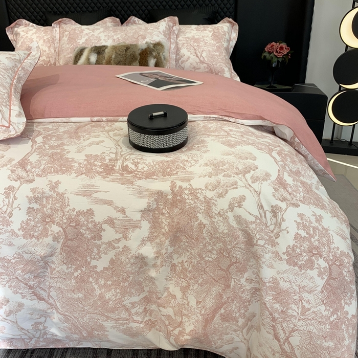 91家纺网 家纺一手货源 找家纺 莱豫家纺 2025新款全棉100%纯棉加厚磨毛四件套 沁语繁花