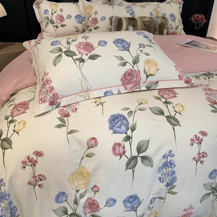 91家纺网 家纺一手货源 找家纺 莱豫家纺 2025新款全棉100%纯棉加厚磨毛四件套 香榭丽