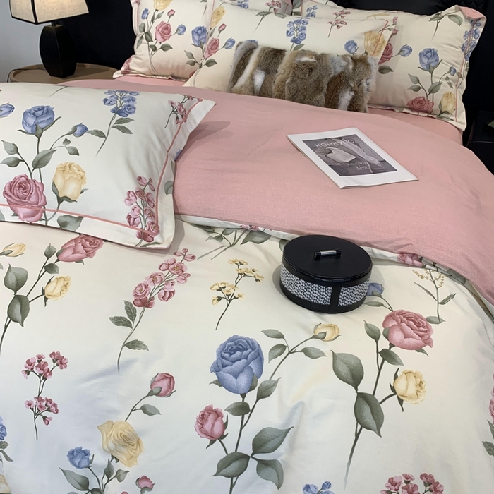 91家纺网 家纺一手货源 找家纺 莱豫家纺 2025新款全棉100%纯棉加厚磨毛四件套 香榭丽