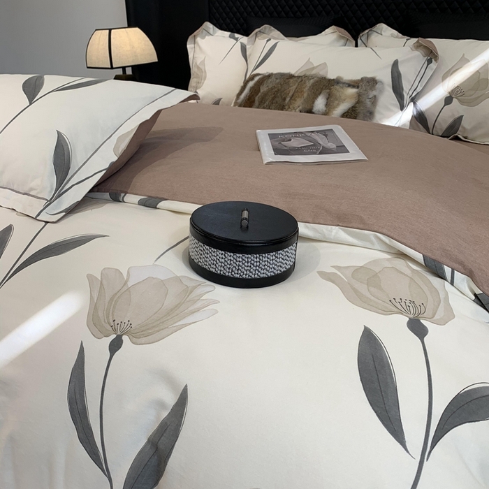 91家纺网 家纺一手货源 找家纺 莱豫家纺 2025新款全棉100%纯棉加厚磨毛四件套 花韵倾城