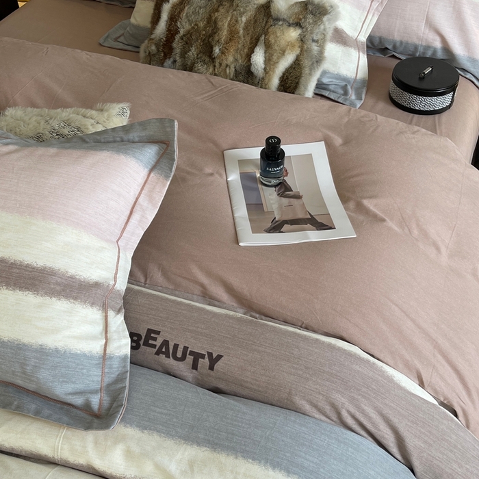 91家纺网 家纺一手货源 找家纺 莱豫家纺 2025新款全棉100%纯棉加厚磨毛四件套 信条主义粉