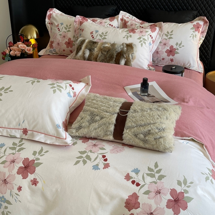 91家纺网 家纺一手货源 找家纺 莱豫家纺 2025新款全棉100%纯棉加厚磨毛四件套 雾里看花