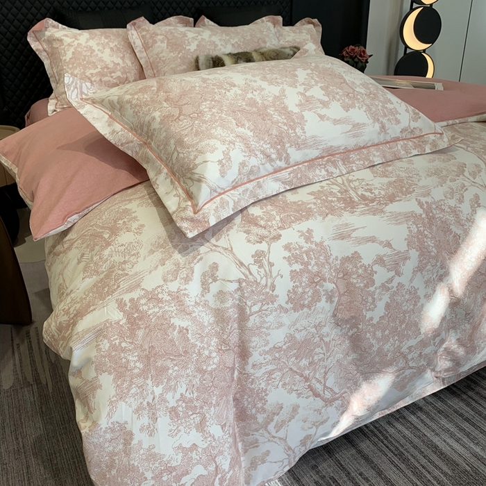 91家纺网 家纺一手货源 找家纺 莱豫家纺 2025新款全棉100%纯棉加厚磨毛四件套 沁语繁花