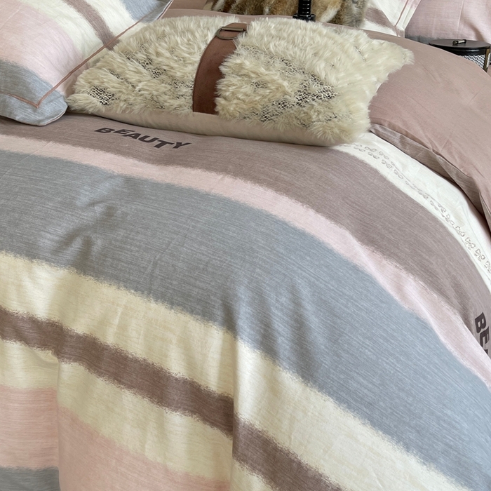 91家纺网 家纺一手货源 找家纺 莱豫家纺 2025新款全棉100%纯棉加厚磨毛四件套 信条主义粉