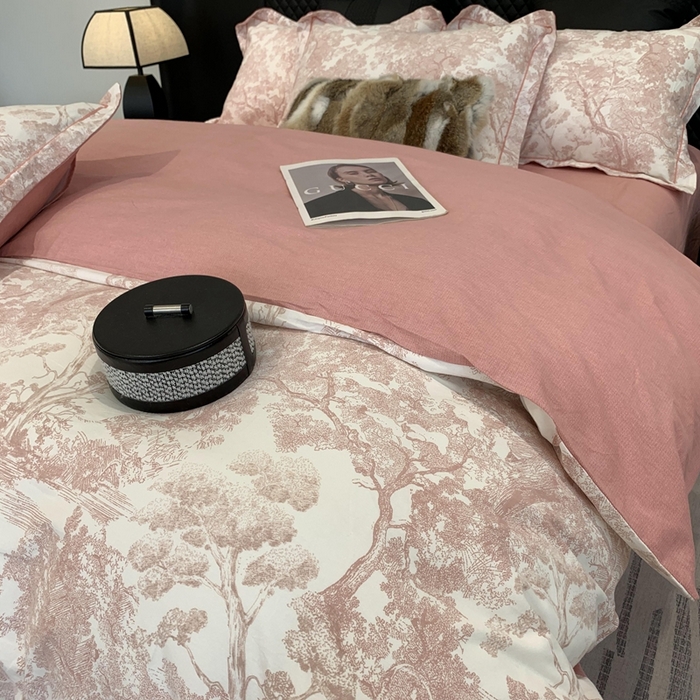 91家纺网 家纺一手货源 找家纺 莱豫家纺 2025新款全棉100%纯棉加厚磨毛四件套 沁语繁花