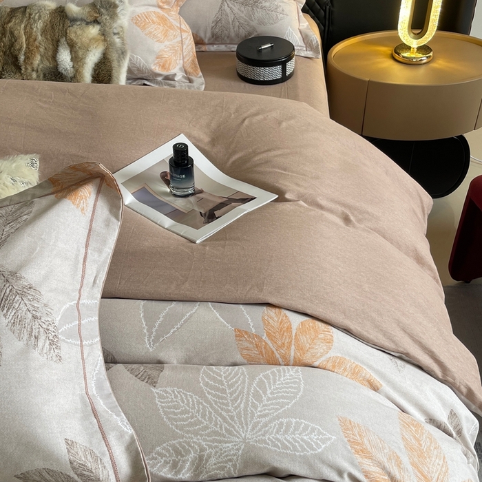 91家纺网 家纺一手货源 找家纺 莱豫家纺 2025新款全棉100%纯棉加厚磨毛四件套 香山红叶