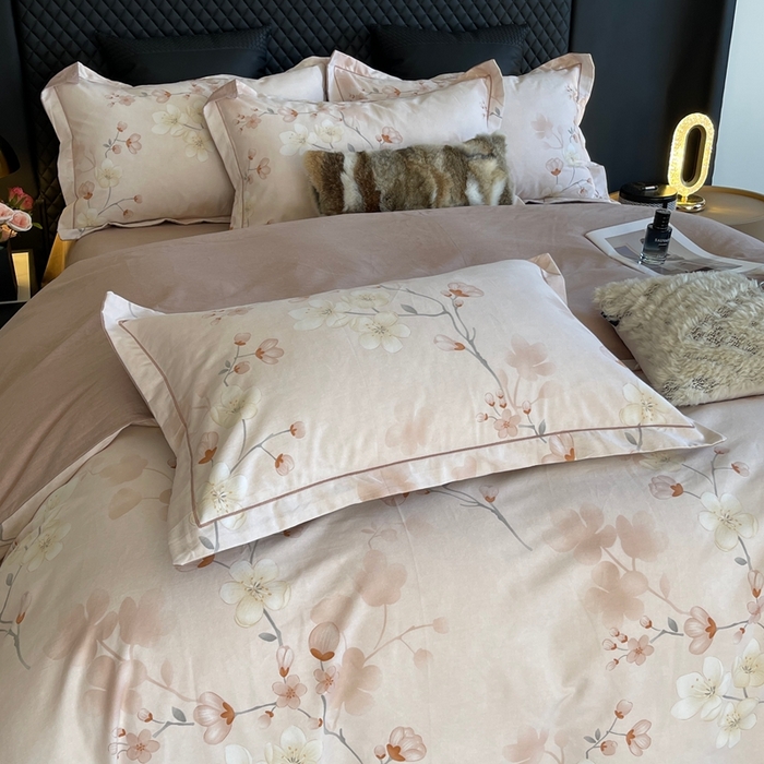 91家纺网 家纺一手货源 找家纺 莱豫家纺 2025新款全棉100%纯棉加厚磨毛四件套 云雨轩