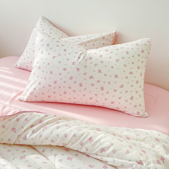 91家纺网 家纺一手货源 找家纺 梵克保罗 2025新款水洗棉糯小棉夏被夏被四件套四季被春秋被单人学生双人被子被芯 田园小花粉