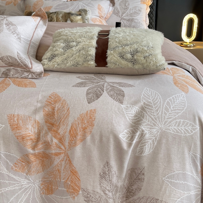 91家纺网 家纺一手货源 找家纺 莱豫家纺 2025新款全棉100%纯棉加厚磨毛四件套 香山红叶