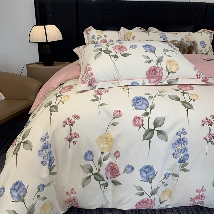 91家纺网 家纺一手货源 找家纺 莱豫家纺 2025新款全棉100%纯棉加厚磨毛四件套 香榭丽