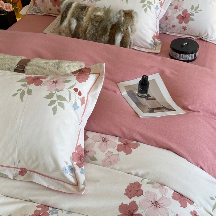 91家纺网 家纺一手货源 找家纺 莱豫家纺 2025新款全棉100%纯棉加厚磨毛四件套 雾里看花