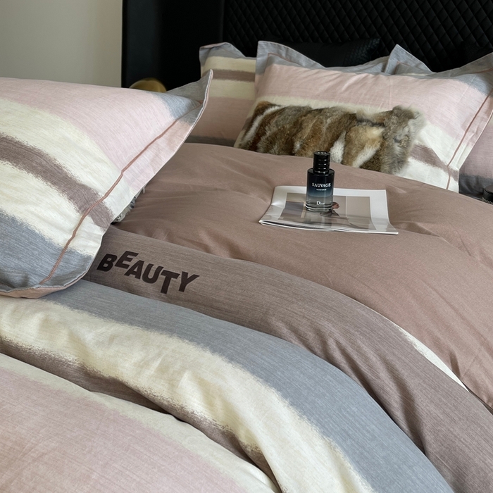 91家纺网 家纺一手货源 找家纺 莱豫家纺 2025新款全棉100%纯棉加厚磨毛四件套 信条主义粉