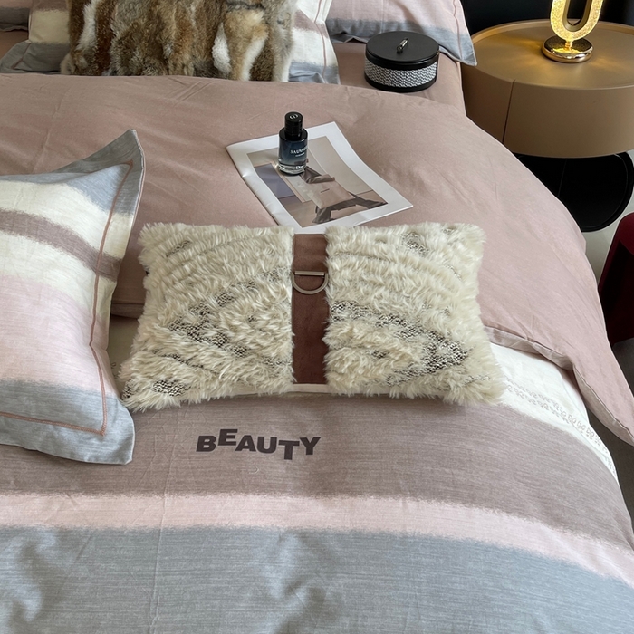 91家纺网 家纺一手货源 找家纺 莱豫家纺 2025新款全棉100%纯棉加厚磨毛四件套 信条主义粉