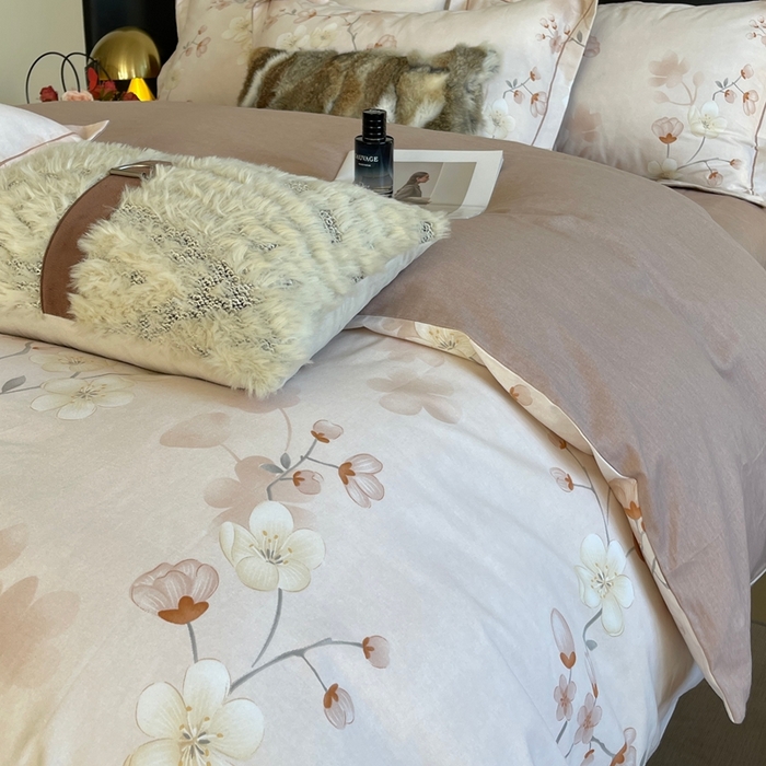 91家纺网 家纺一手货源 找家纺 莱豫家纺 2025新款全棉100%纯棉加厚磨毛四件套 云雨轩