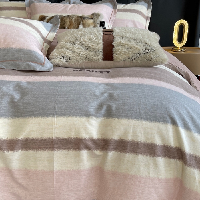 91家纺网 家纺一手货源 找家纺 莱豫家纺 2025新款全棉100%纯棉加厚磨毛四件套 信条主义粉