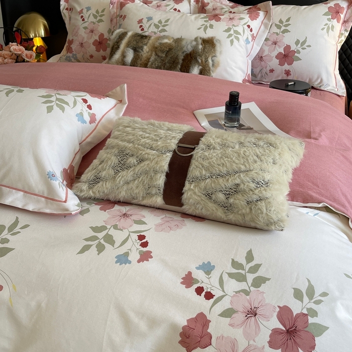 91家纺网 家纺一手货源 找家纺 莱豫家纺 2025新款全棉100%纯棉加厚磨毛四件套 雾里看花