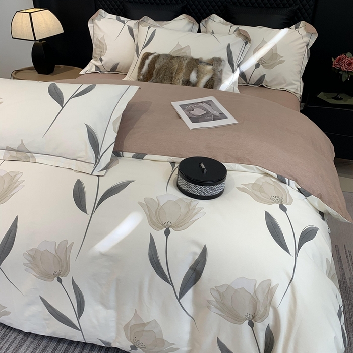 91家纺网 家纺一手货源 找家纺 莱豫家纺 2025新款全棉100%纯棉加厚磨毛四件套 花韵倾城