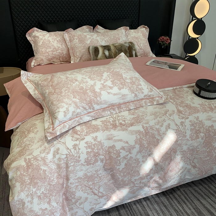 91家纺网 家纺一手货源 找家纺 莱豫家纺 2025新款全棉100%纯棉加厚磨毛四件套 沁语繁花