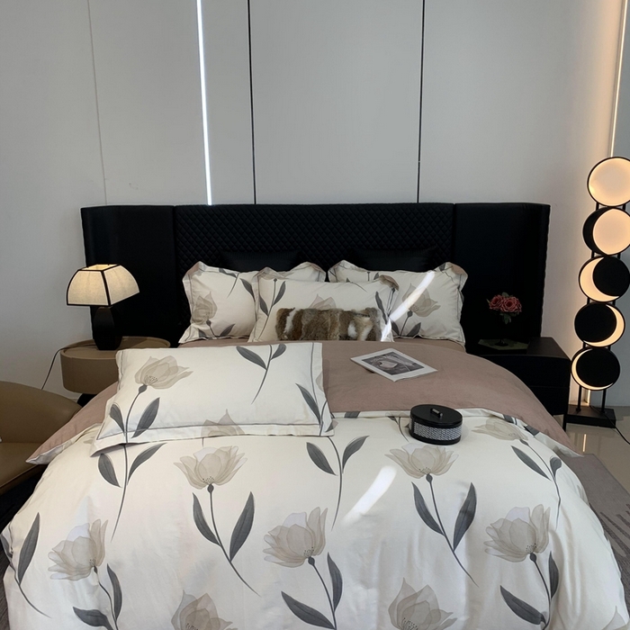 91家纺网 家纺一手货源 找家纺 莱豫家纺 2025新款全棉100%纯棉加厚磨毛四件套 花韵倾城