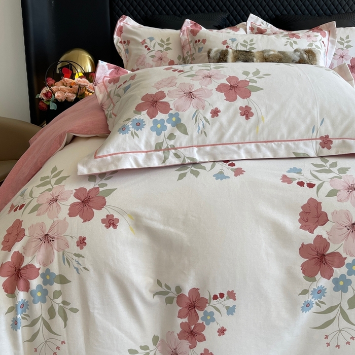 91家纺网 家纺一手货源 找家纺 莱豫家纺 2025新款全棉100%纯棉加厚磨毛四件套 雾里看花